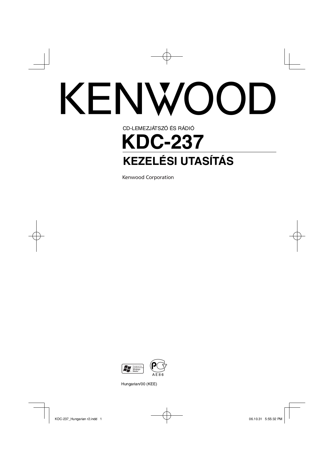 Kenwood KDC-237 User Manual