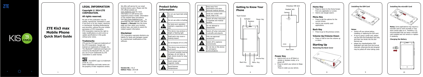 ZTE KIS 3 Max Quick Start Guide