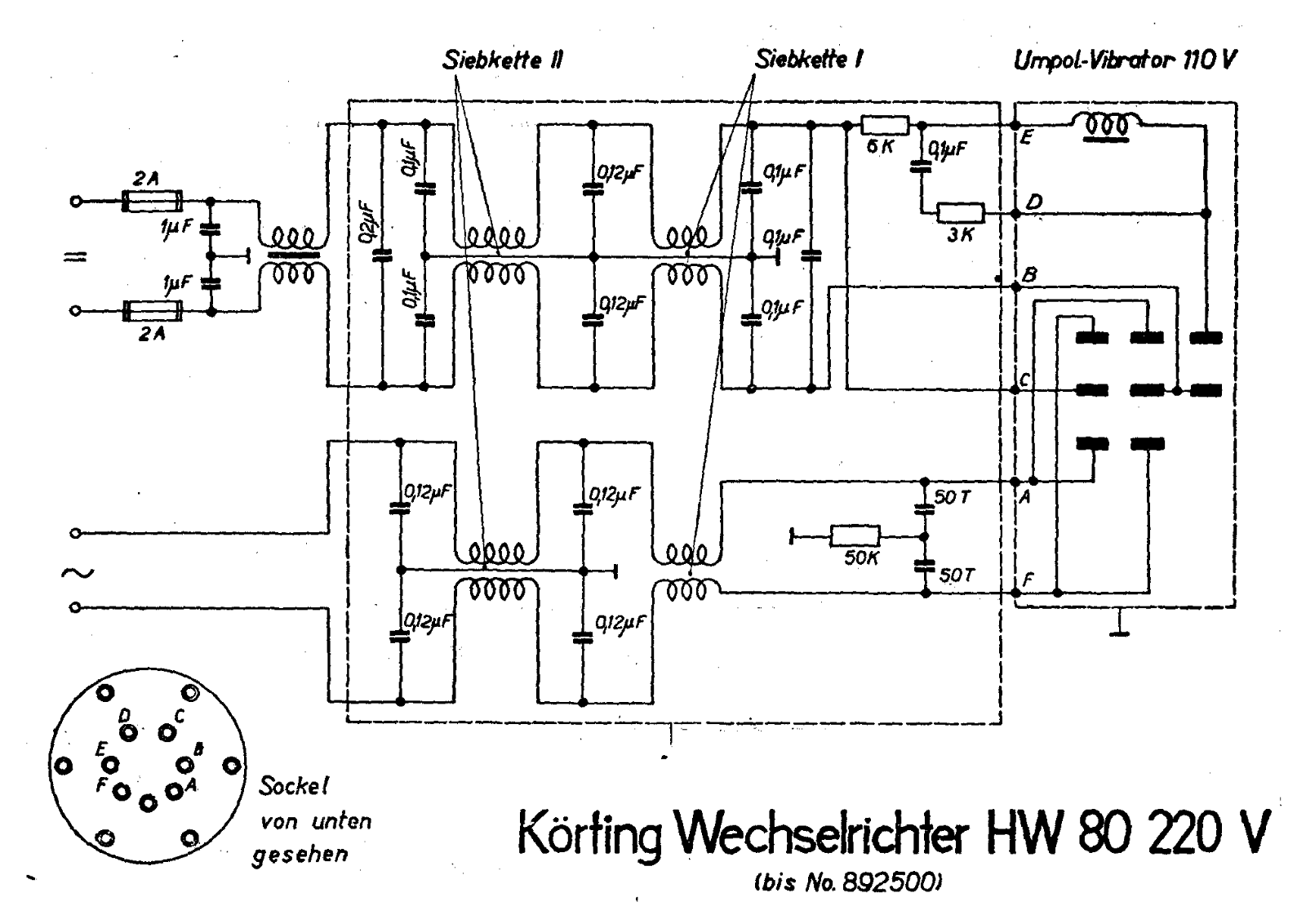 Körting Wechselrichter-HW-80 Schematic