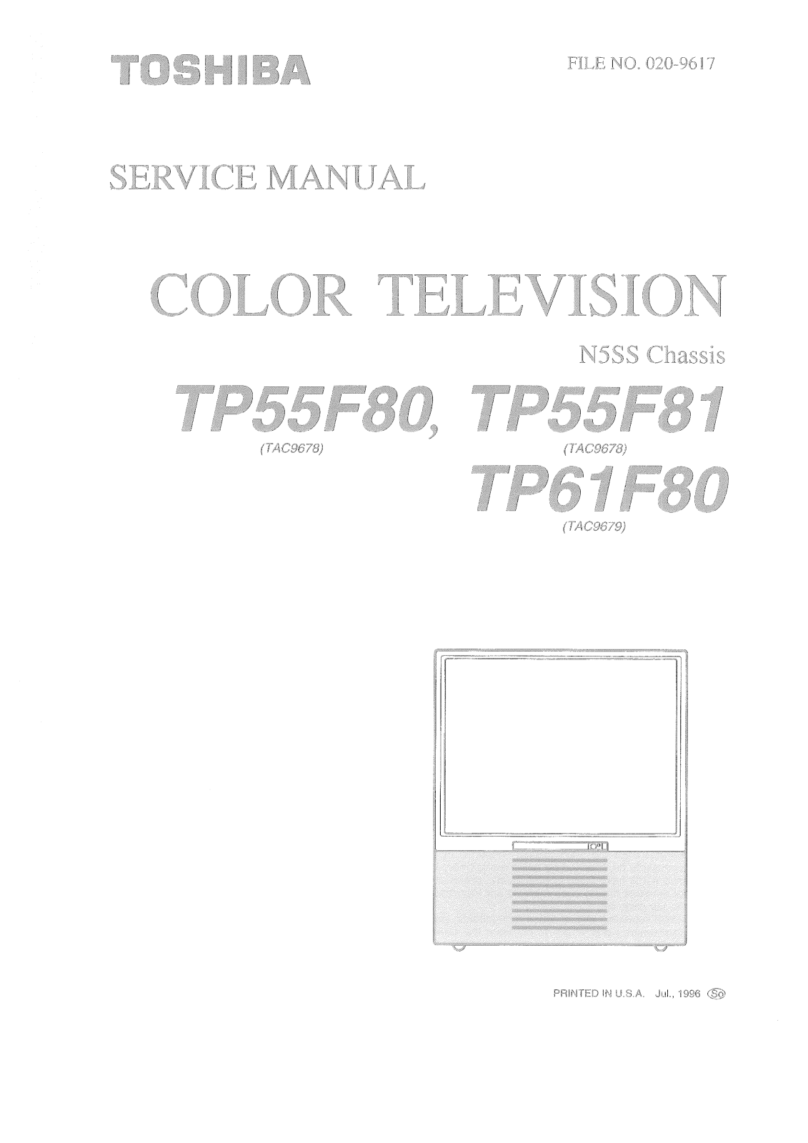 Toshiba TP55F80, TP55F81, TP61F80 Schematic