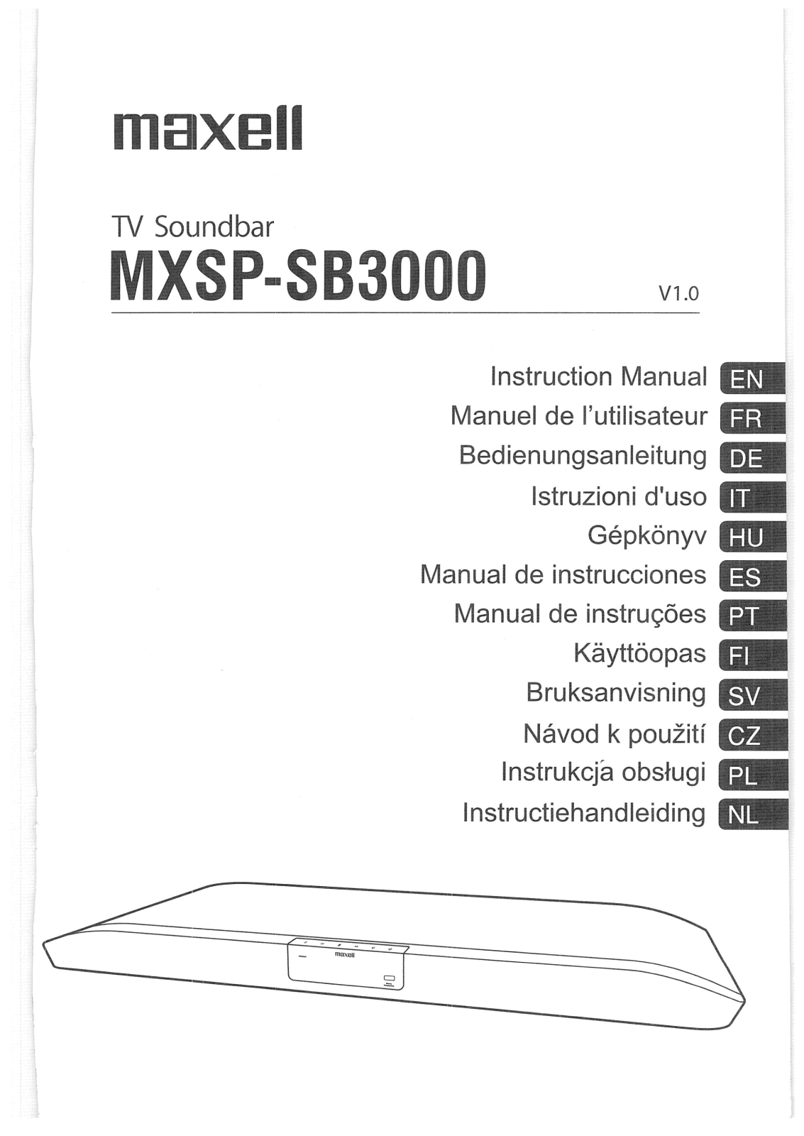 Maxell MXSP-SB3000 User guide