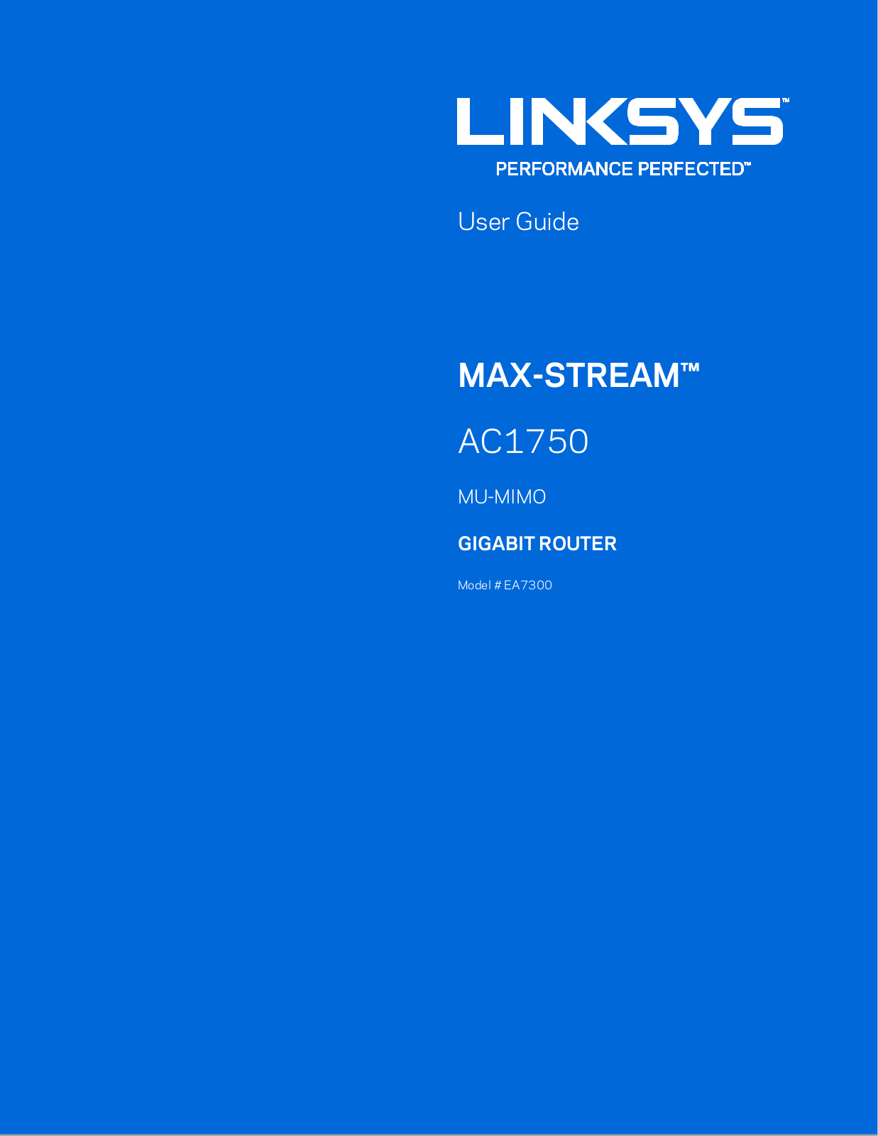 LINKSYS EA7300 Users Manual