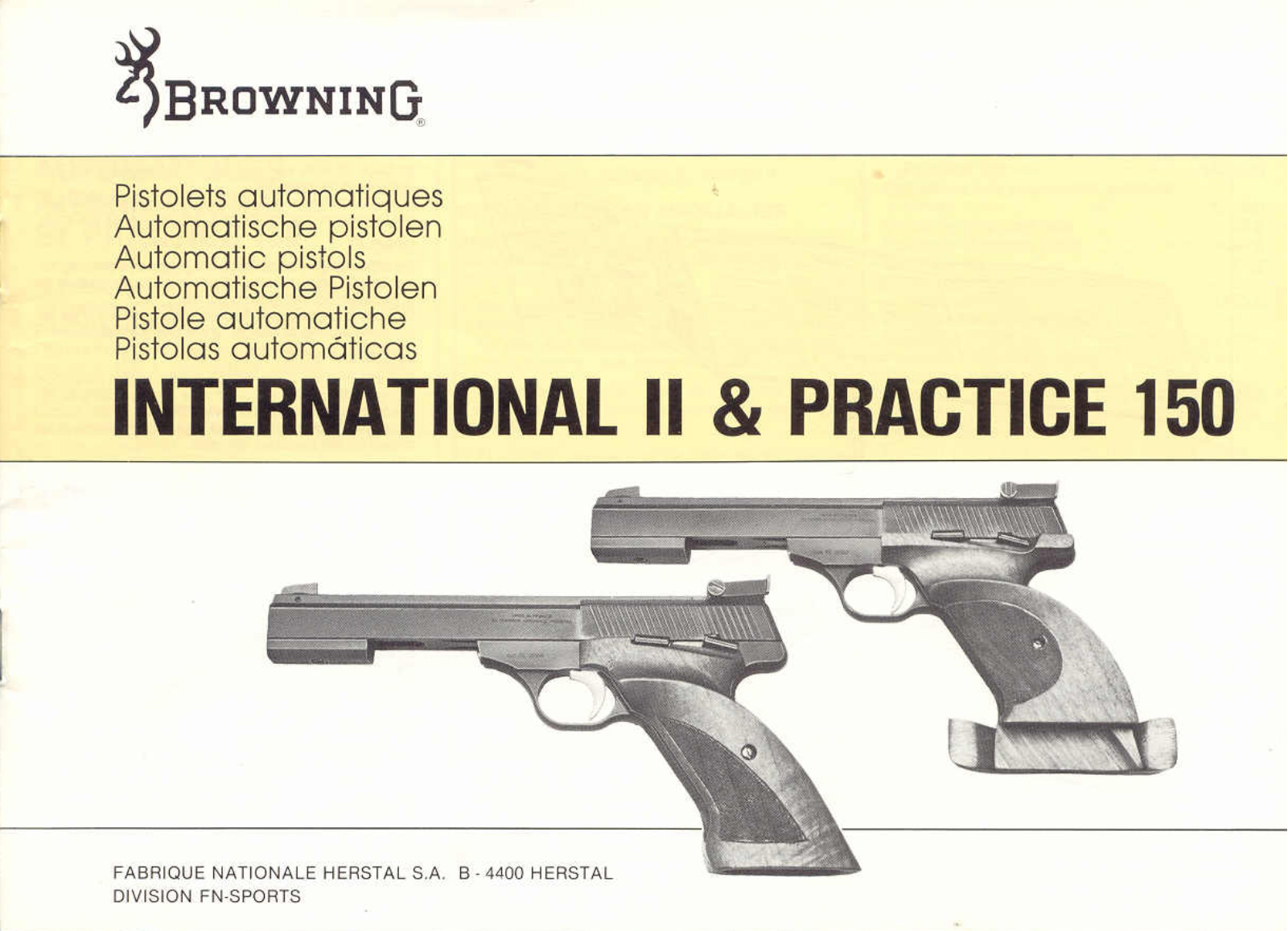 browning international 2, practice 150 User Guide
