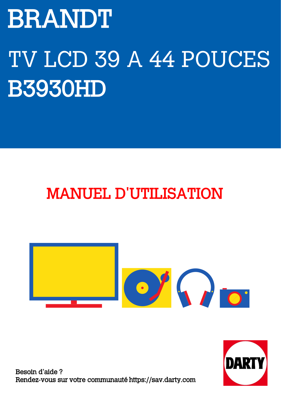 Brandt B3930HD User Manual