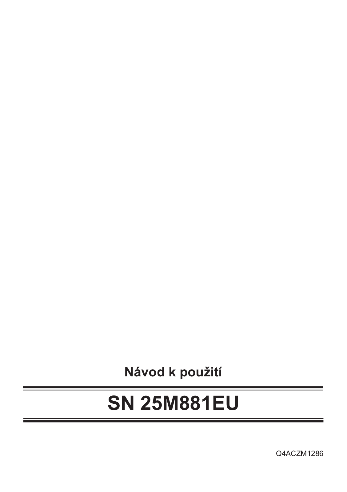 Siemens SN25M881EU User Manual