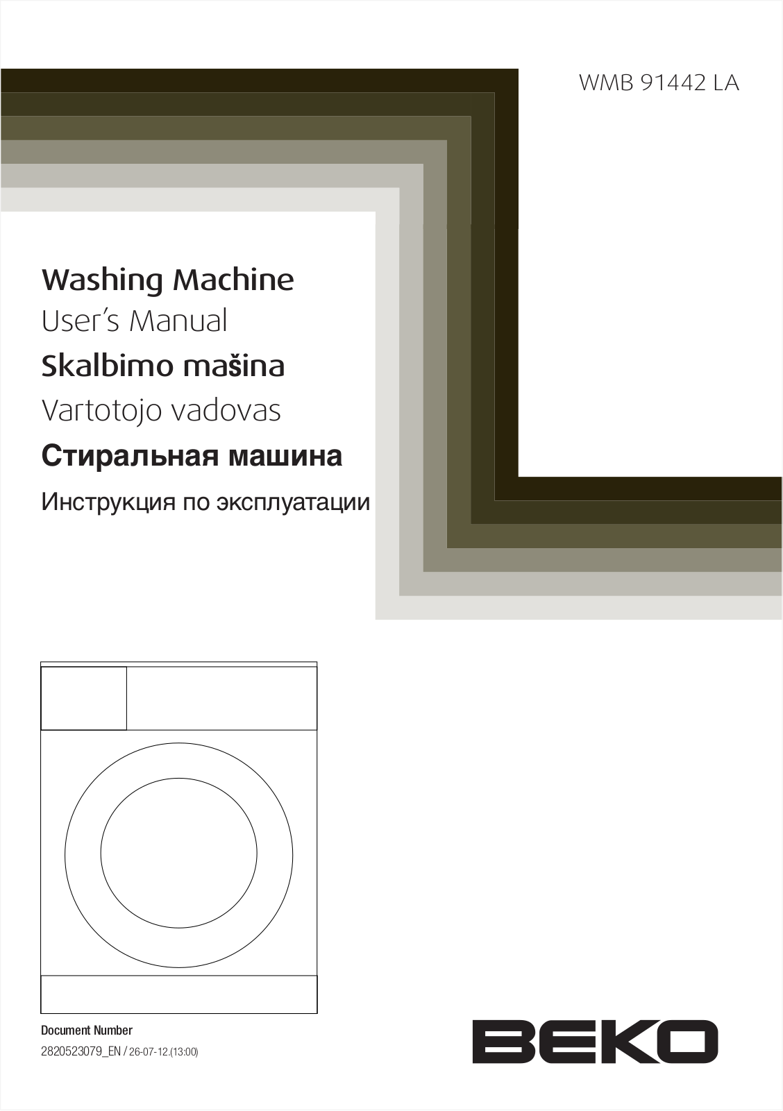 Beko WMB 91442 LA User manual