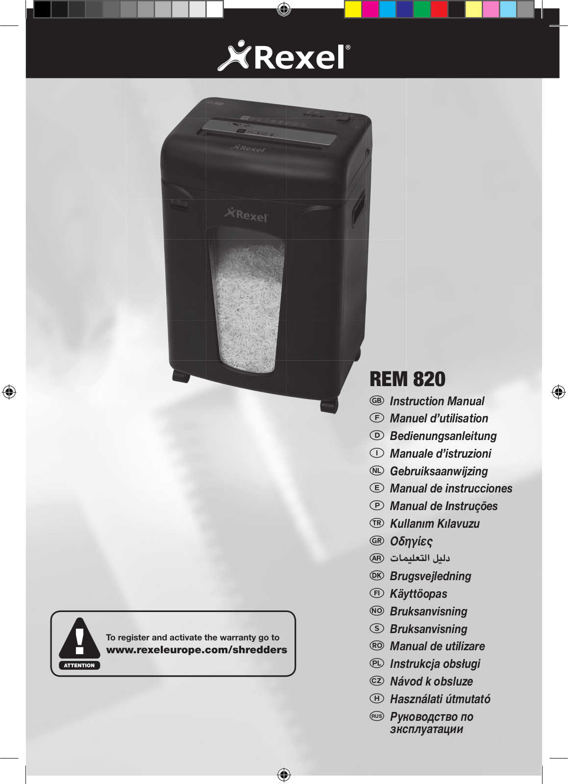 Rexel REM820 User Manual