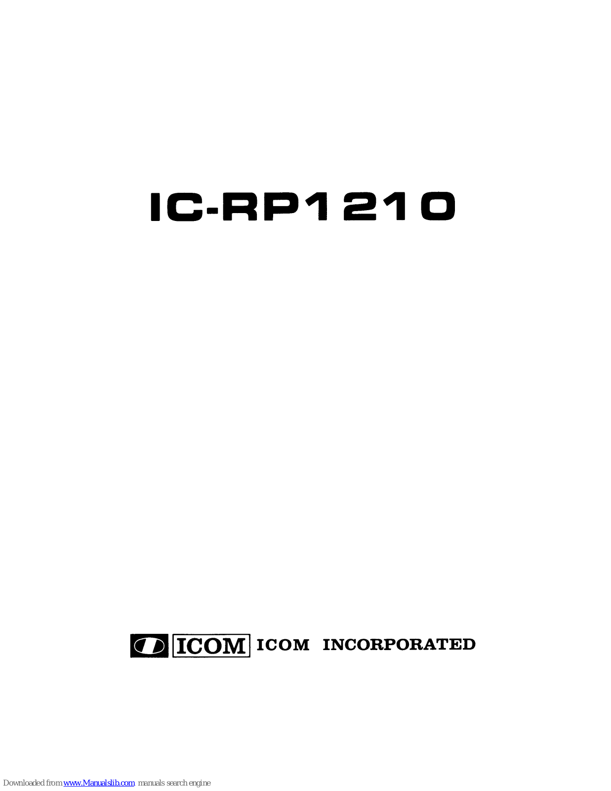 Icom IC-RP1210 User Manual