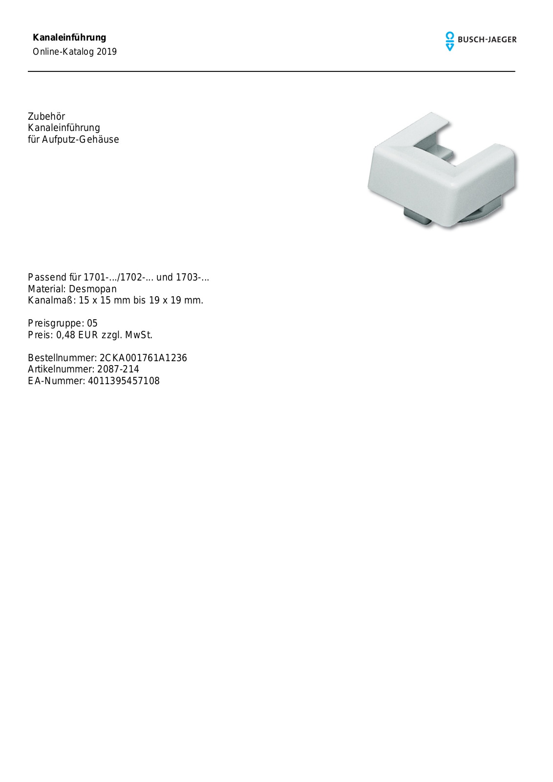 Busch-Jaeger 2087-214 User Manual