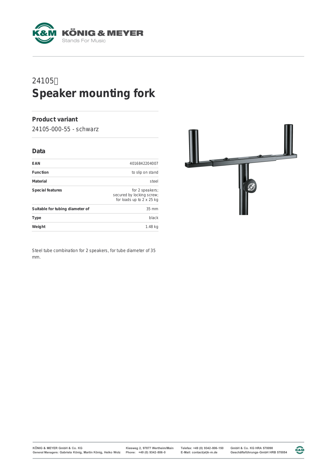 K&M 24105 Data Sheet