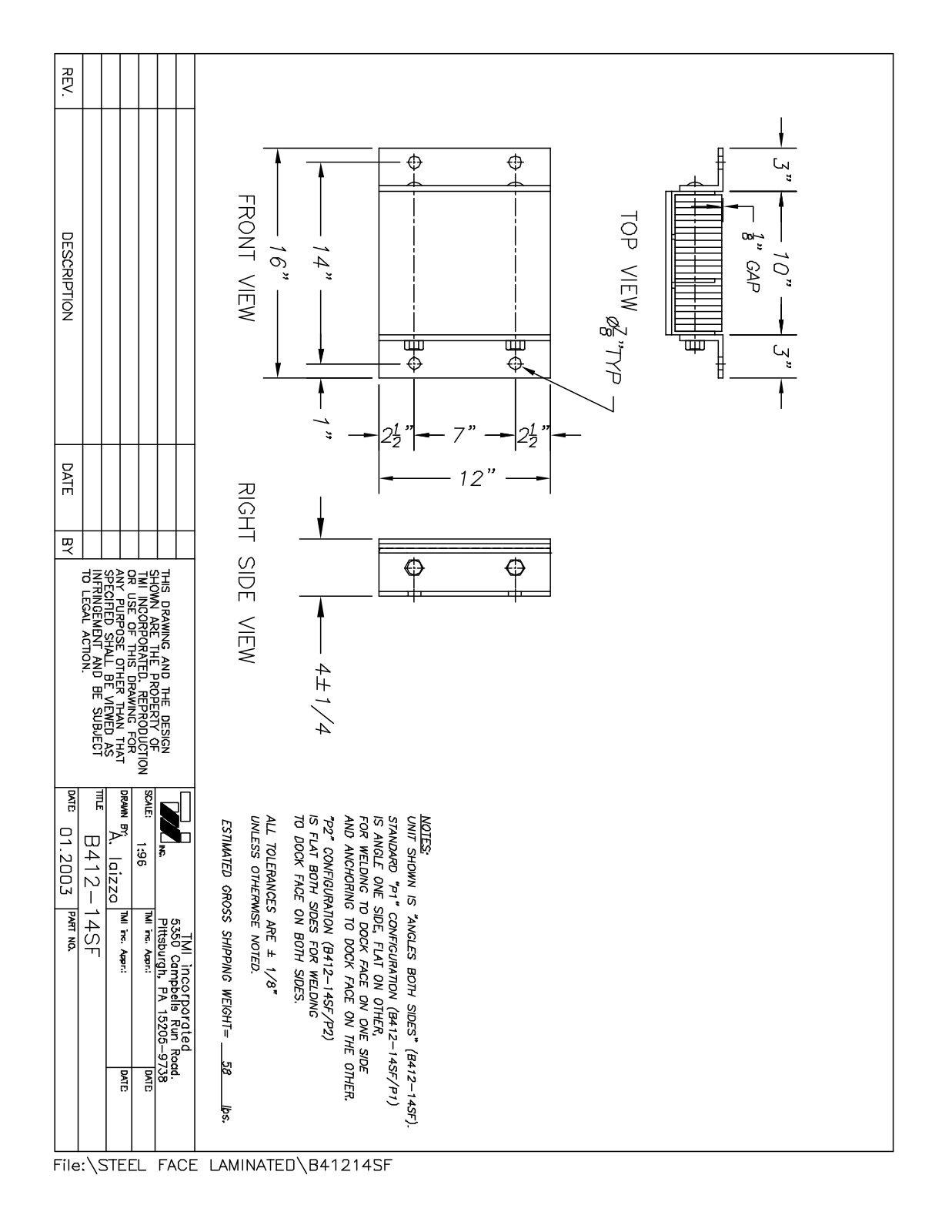 Tmi B41214SF User Manual