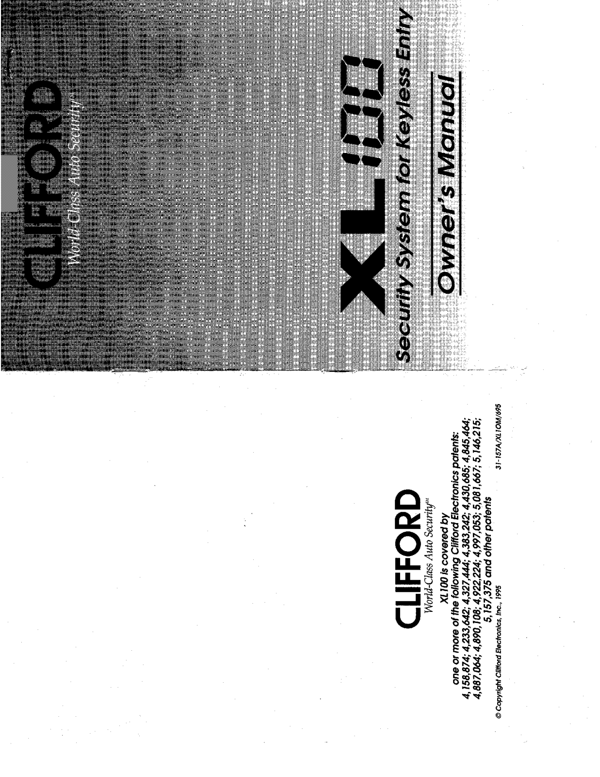 Clifford XL100 Owners Guide