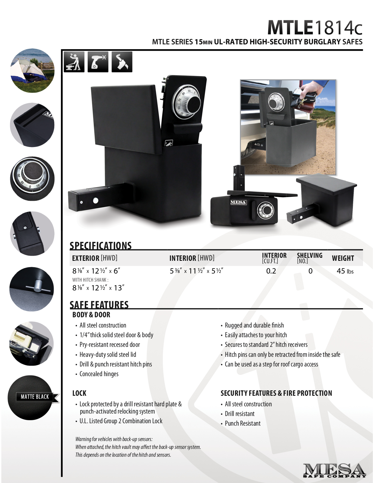Mesa Safe Co. MSC1037 Specifications - ManualMachine.com