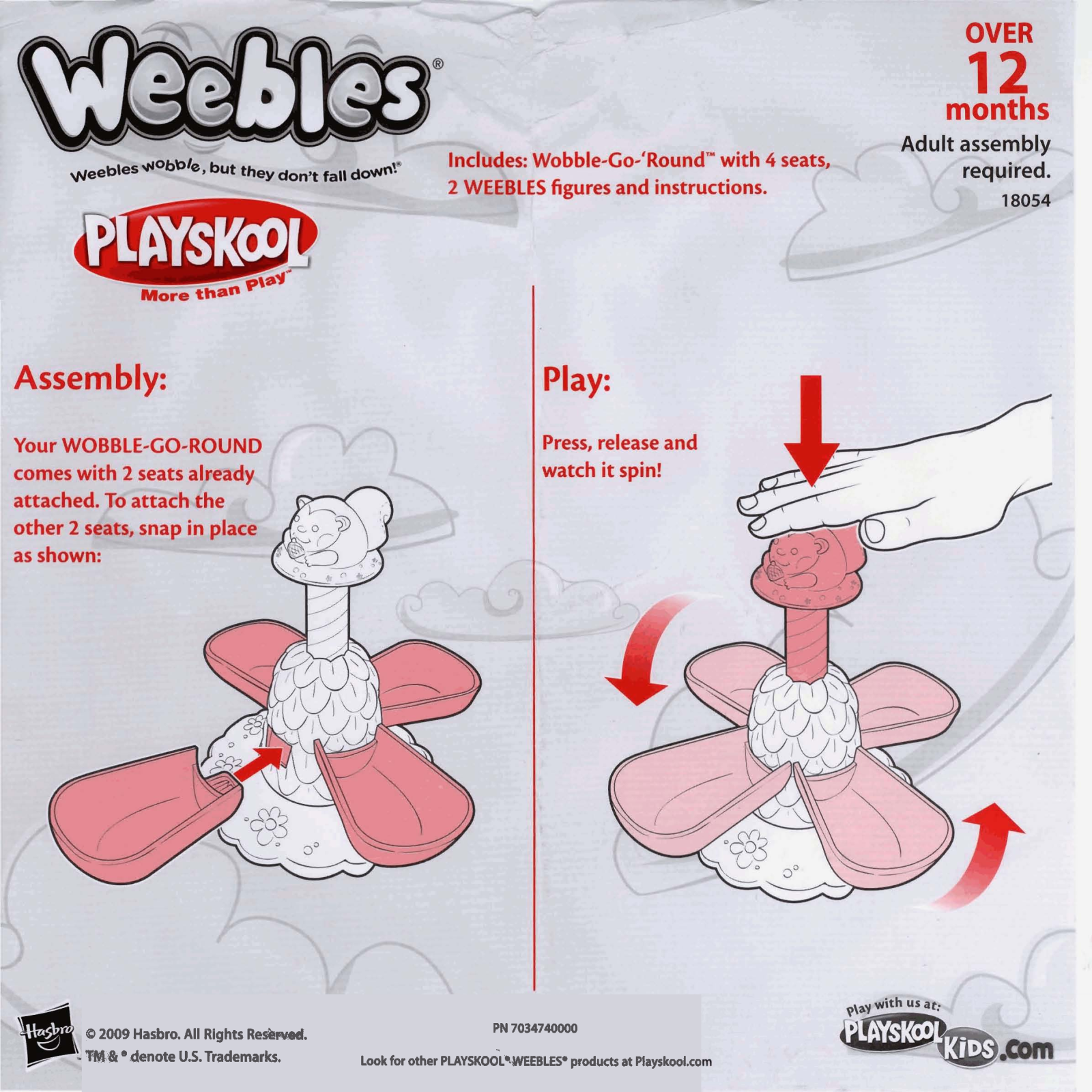 HASBRO Weebles Wobble Go round User Manual