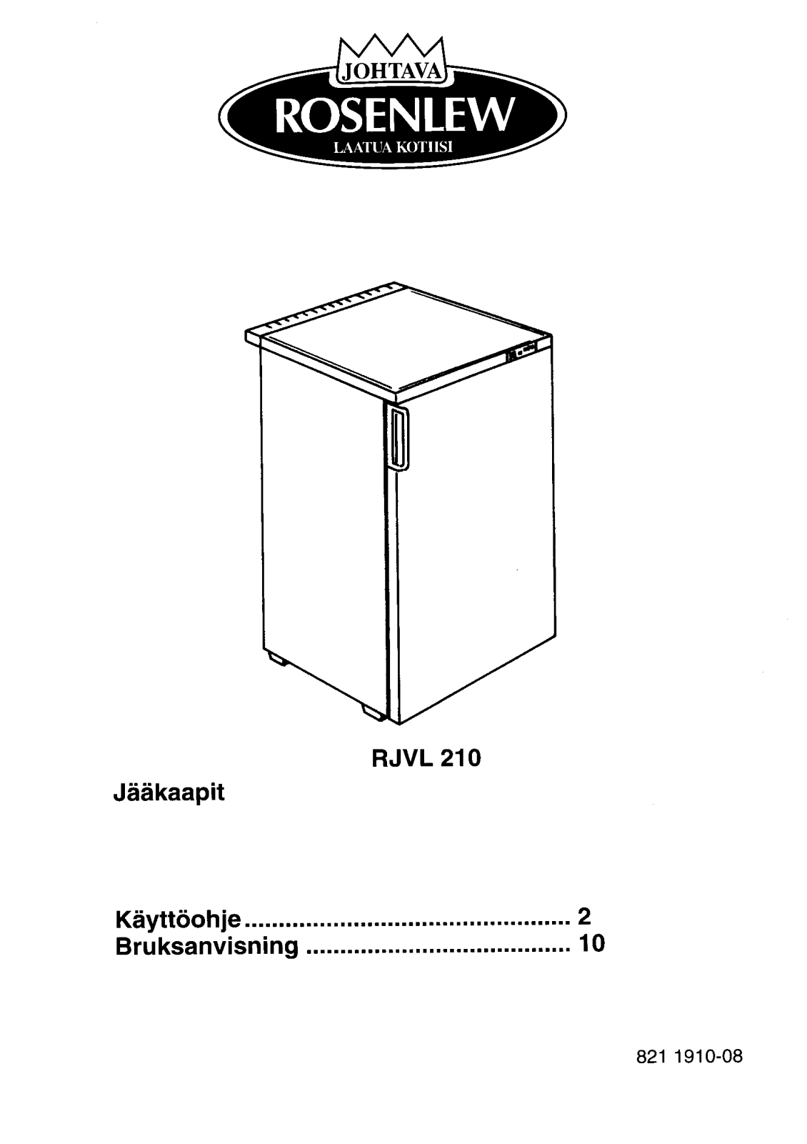 Rosenlew RJVL210 User Manual