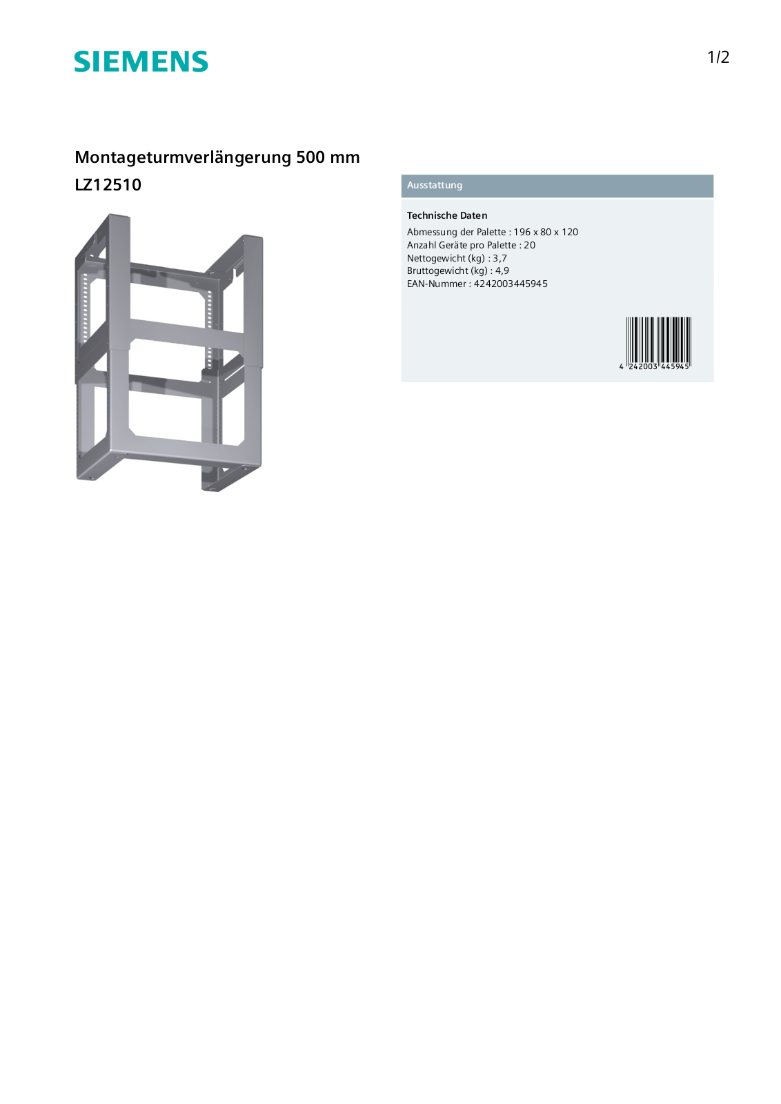 Siemens LZ12510 User Manual