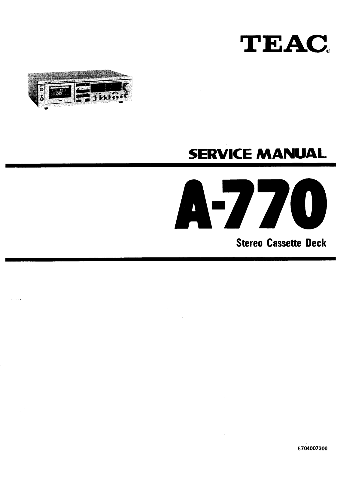 TEAC A-770 Service manual