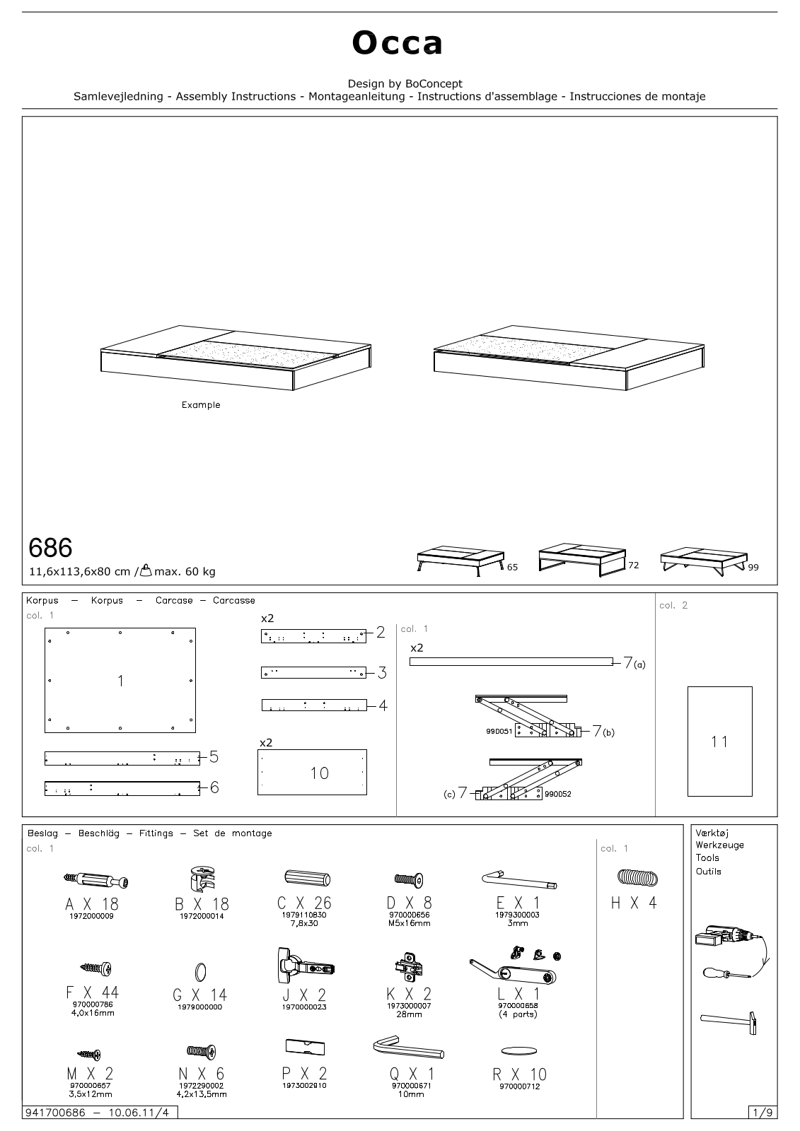 BoConcept 686 Assembly Instruction