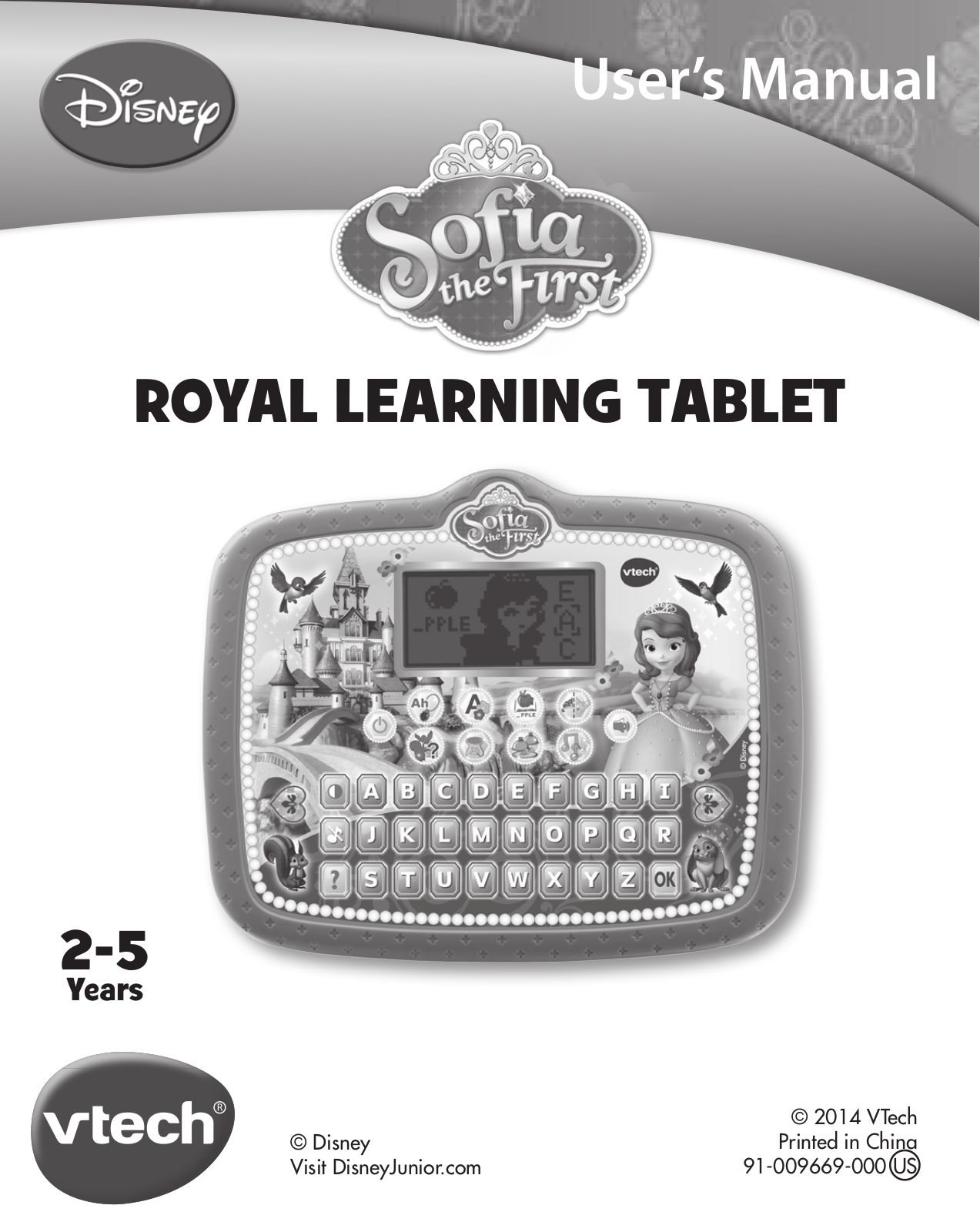 VTech Royal Learning Tablet (Sofia) Owner's Manual