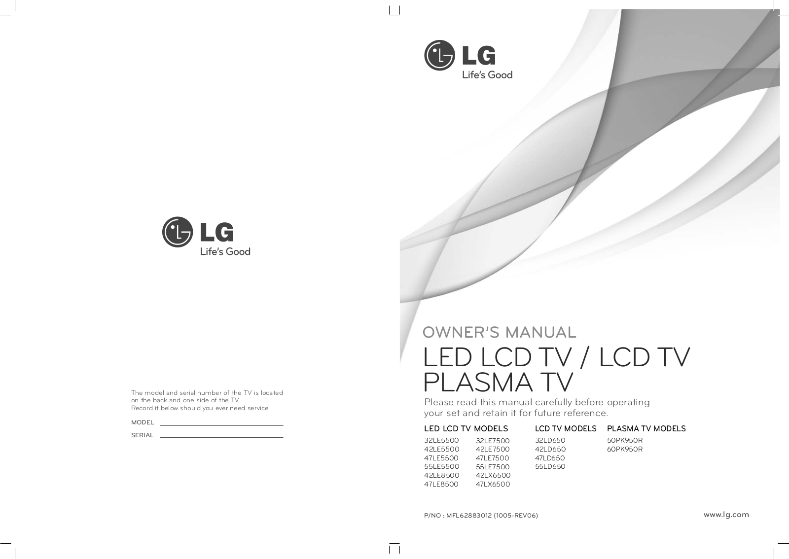 LG 42LD650-MA user manuals