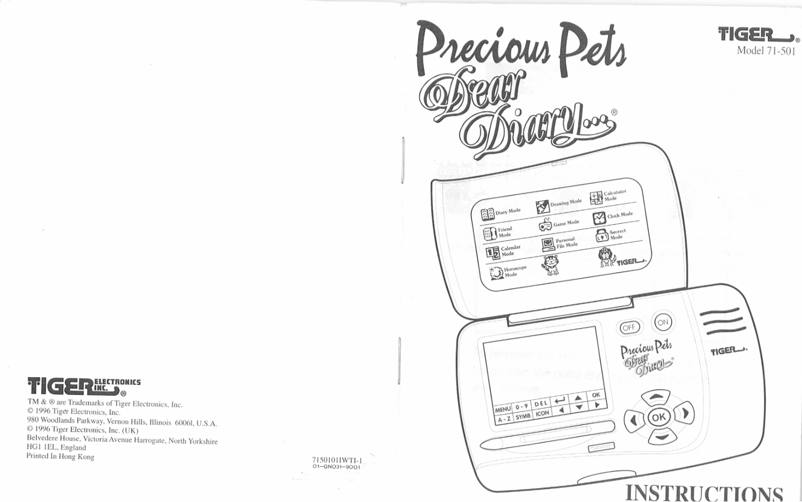 Hasbro DEAR DIARY PRECIOUS PETS User Manual