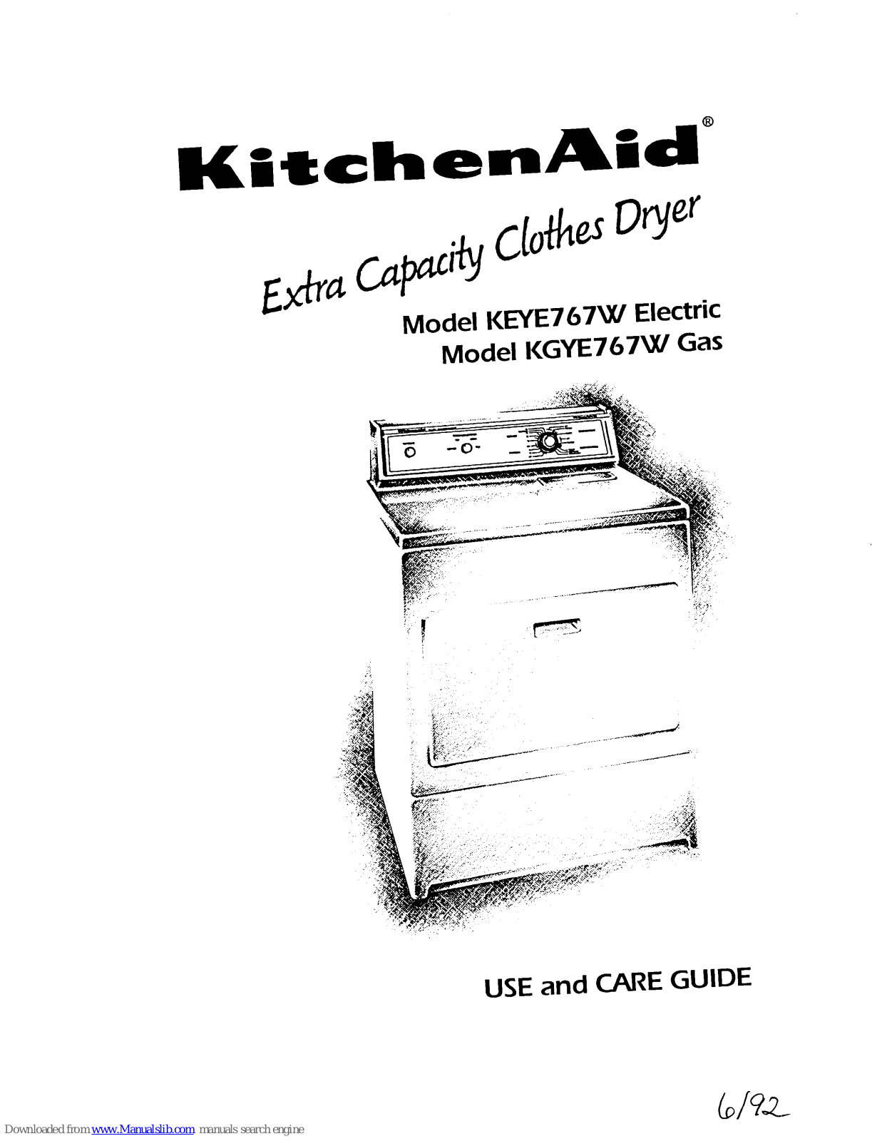 KitchenAid KEYE767W Electric, KGYE767W Use And Care Manual