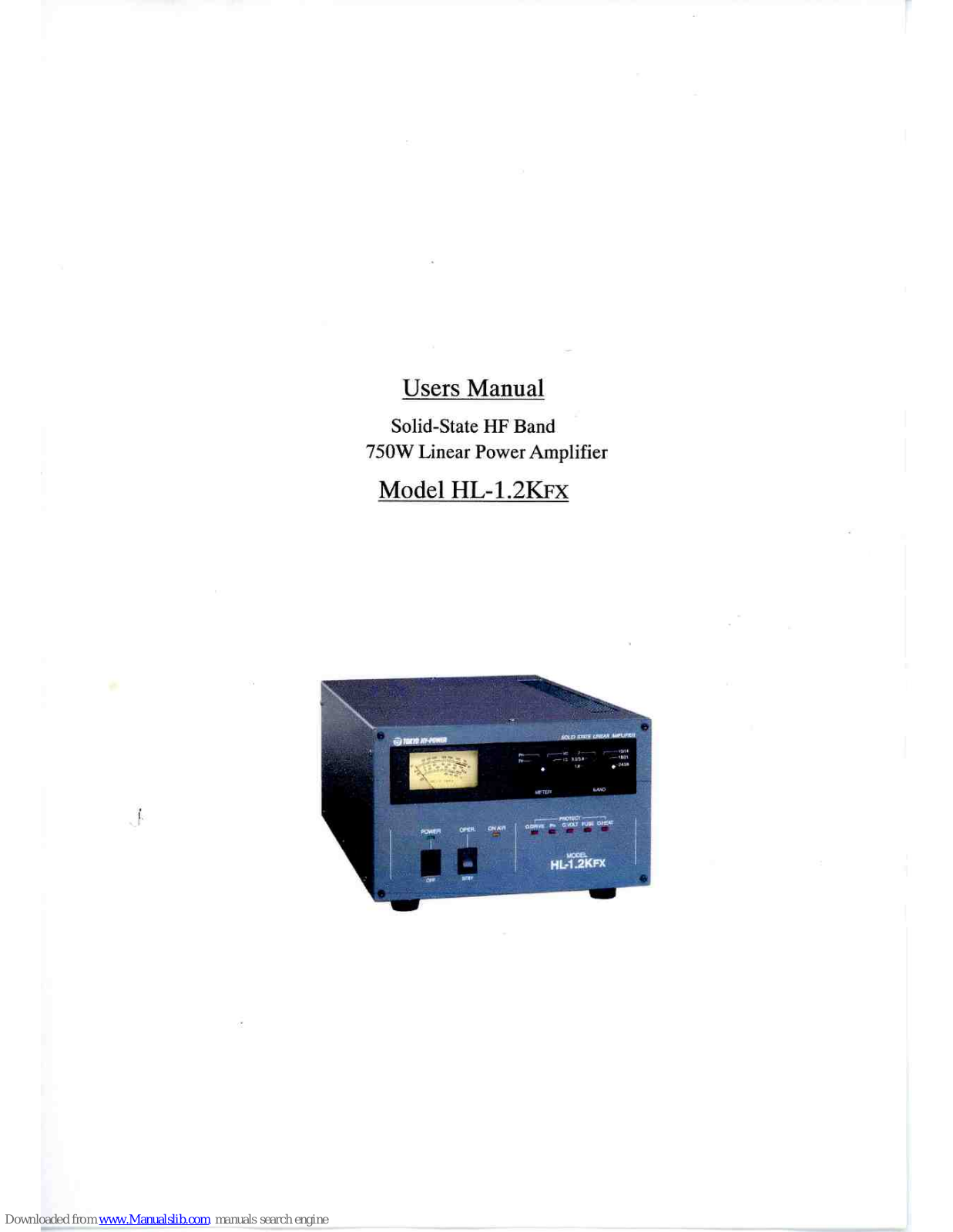 Tokyo Hy-Power HL-1.2Kfx User Manual