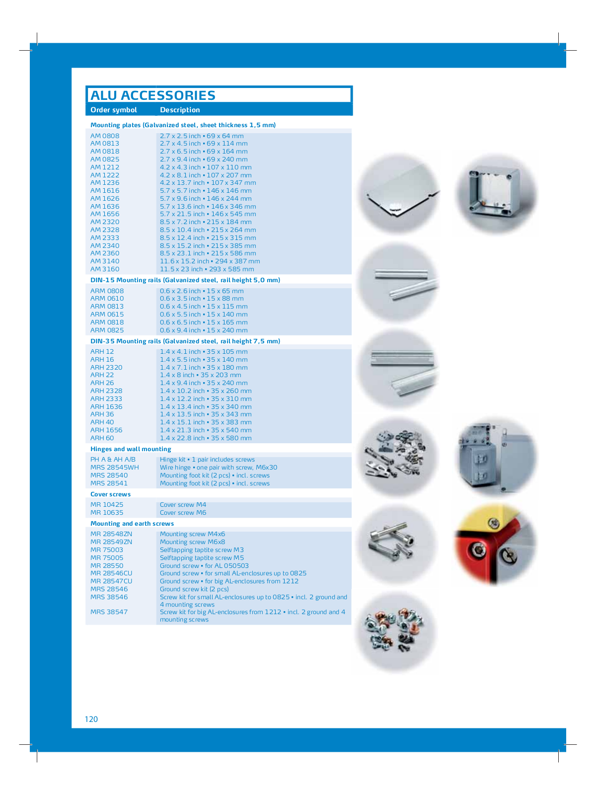 Fibox Enclosures ALU ACCESSORIES Catalog Page