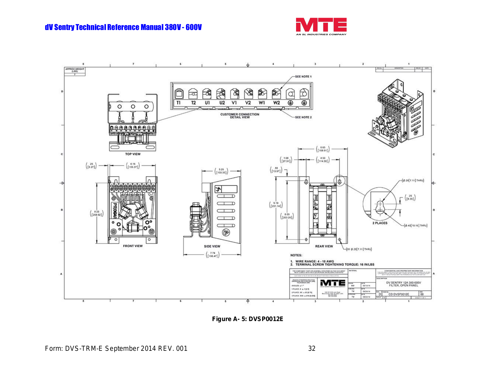 MTE DVSP0012E Technical Reference Manual