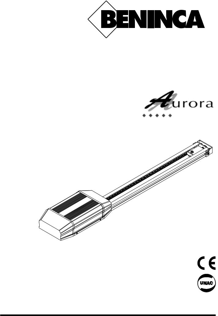 Beninca Aurora Super User Manual