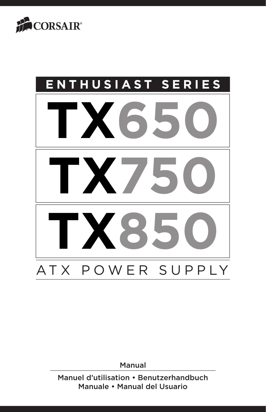 Corsair CMPSU-650TXV2, CMPSU-750TXV2, CMPSU-850TXV2 User guide