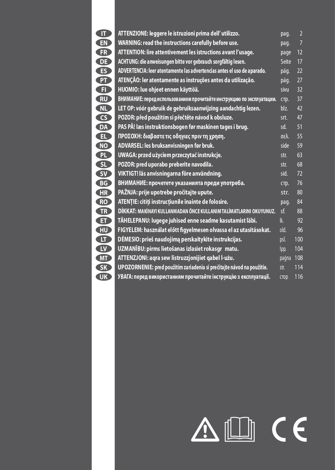 Lavor STM 160 User Manual