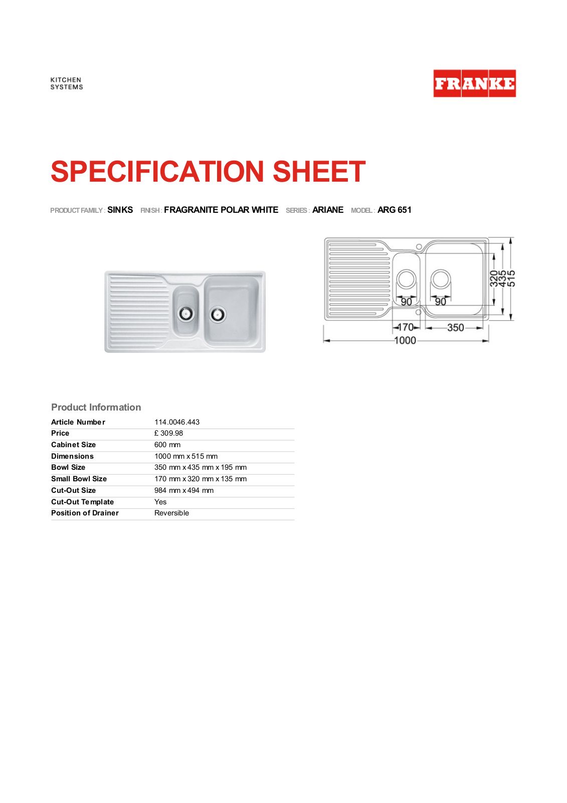 Franke Foodservice ARG 651 User Manual