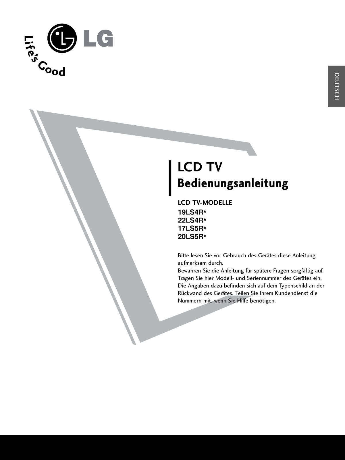 Lg 19LS4R, 22LS4R, 17LS5R, 20LS5R User Manual