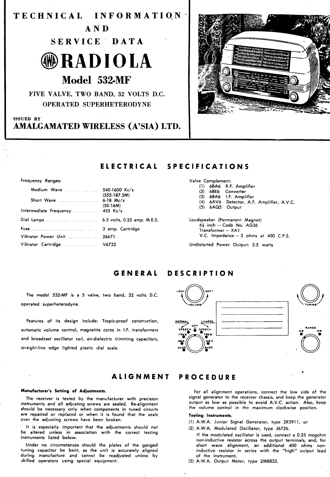 Amalgamated Wireless 532-MF Service Manual - ManualMachine.com