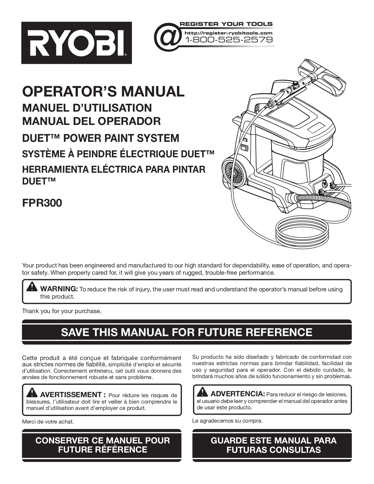 Ryobi FPR3000 User Manual