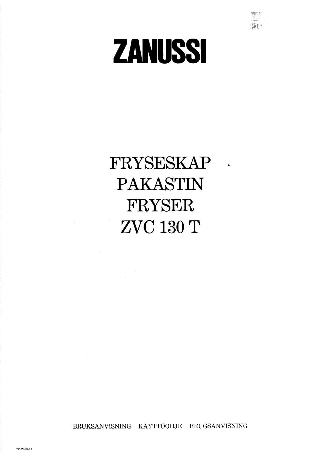 Zanussi ZVC130T User Manual