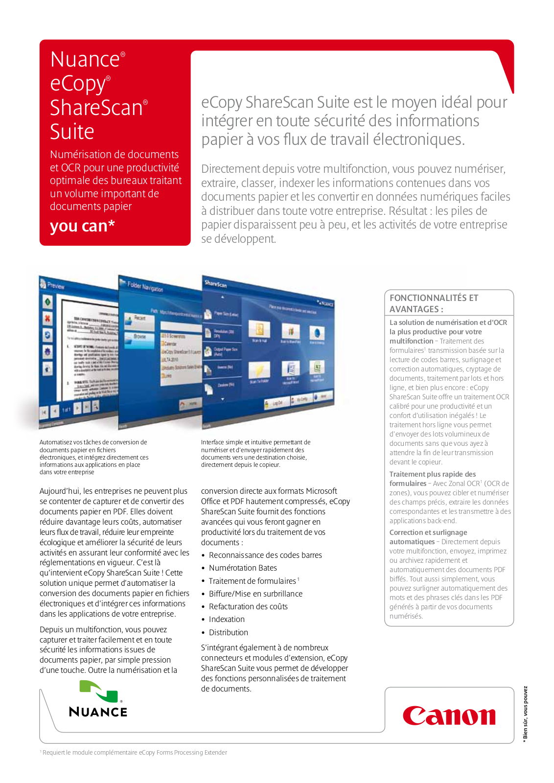 Canon ECOPY SHARESCAN SUITE BROCHURE