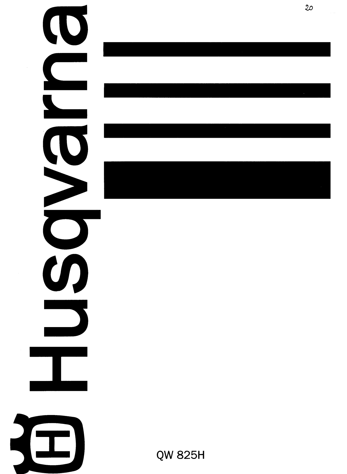 Husqvarna QW825H User Manual