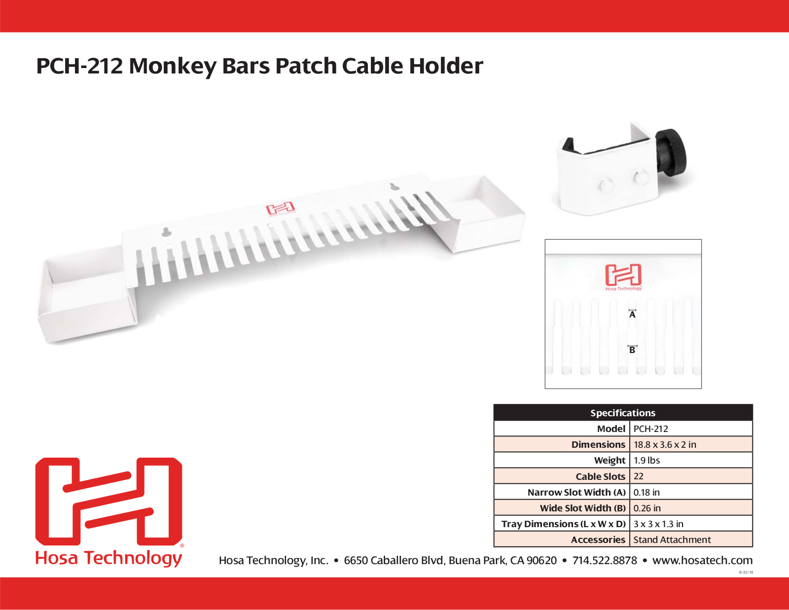 Hosa PCH-212 Data Sheet