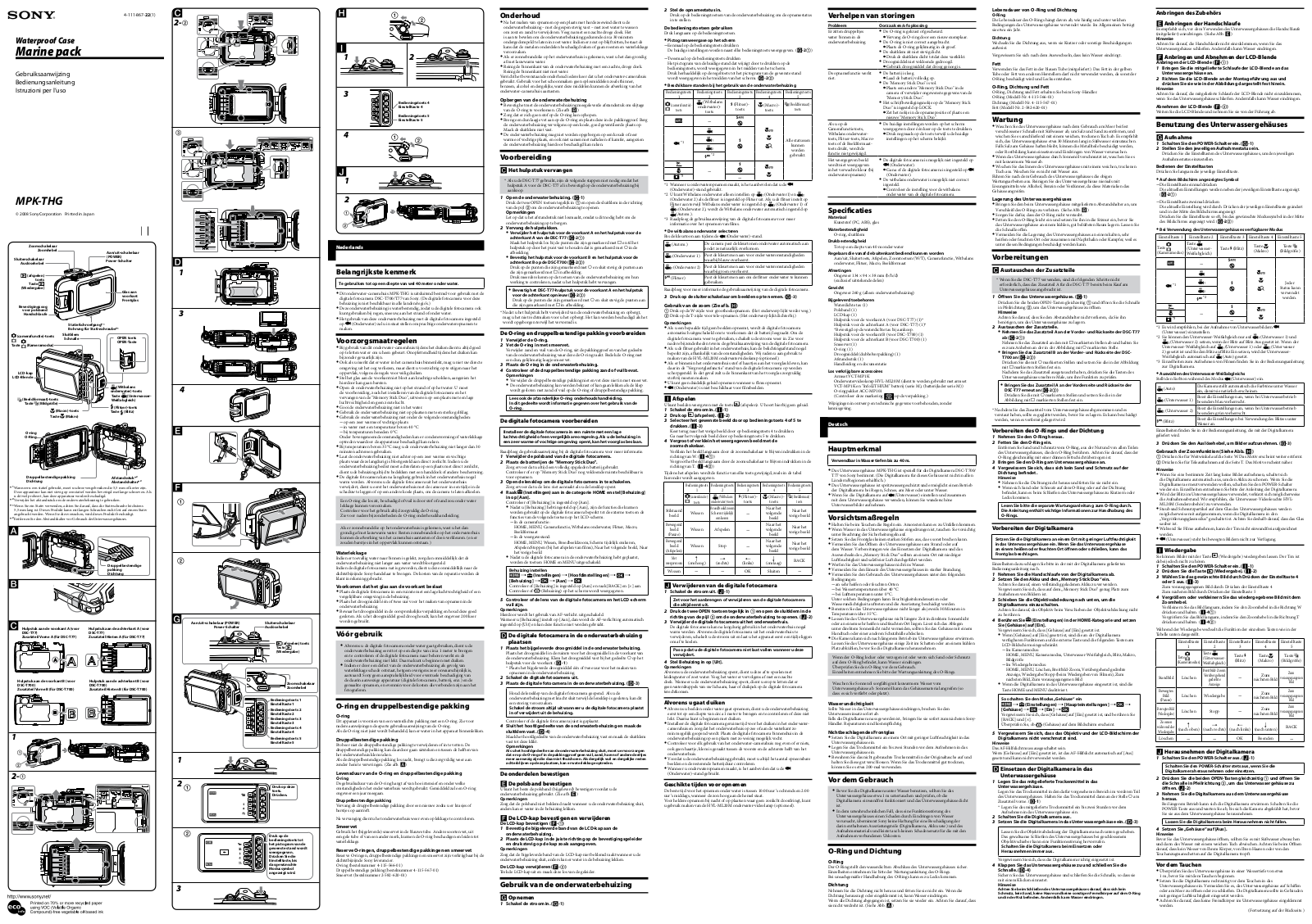 Sony MPK-THG User Manual