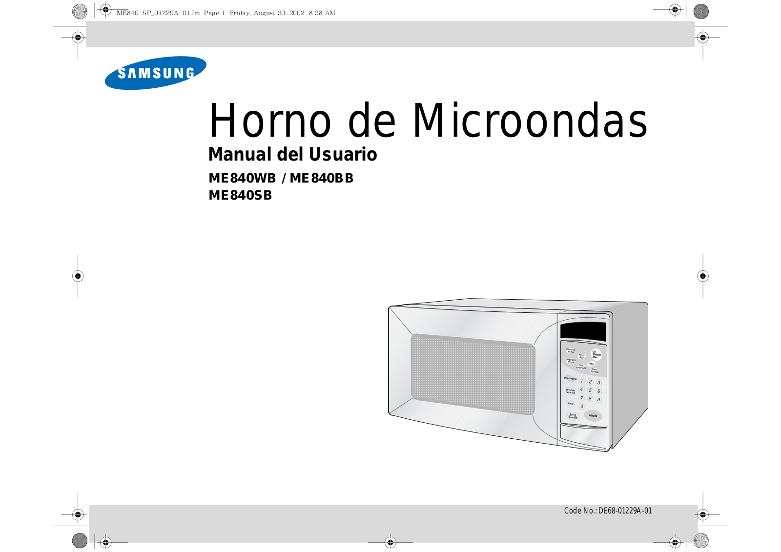 Samsung ME840WB User Manual