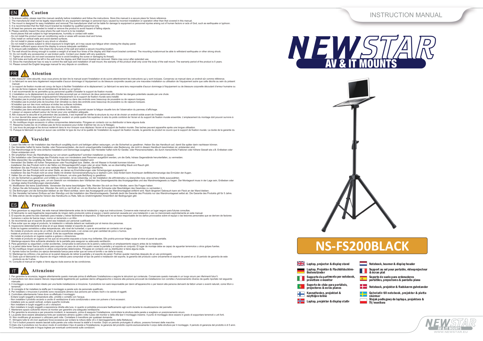 Newstar NS-FS200BLACK User Manual