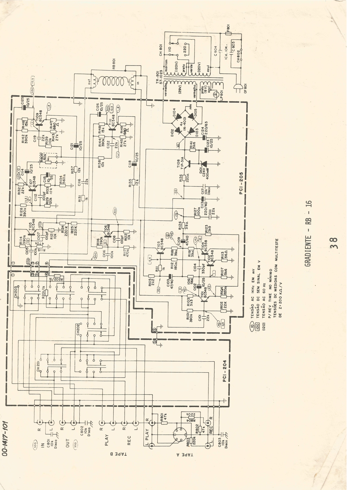 Gradiente RB16 Schematic