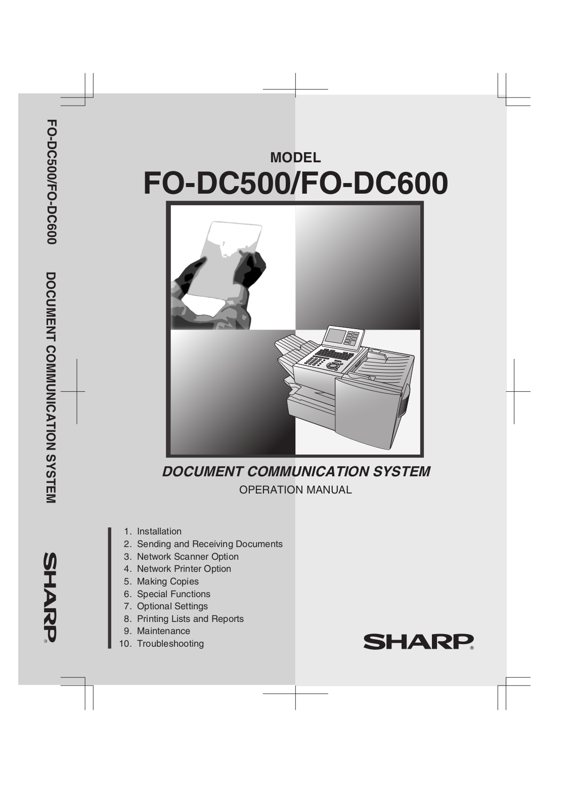 Sharp FO-DC500, FO-DC600 Operating Manual