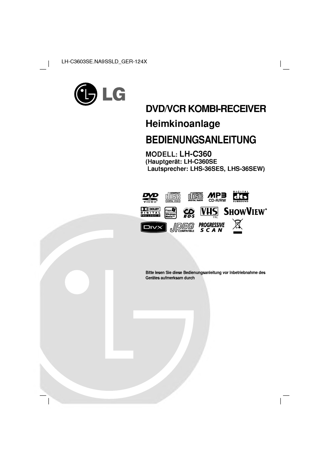 Lg LH-C360 User Manual