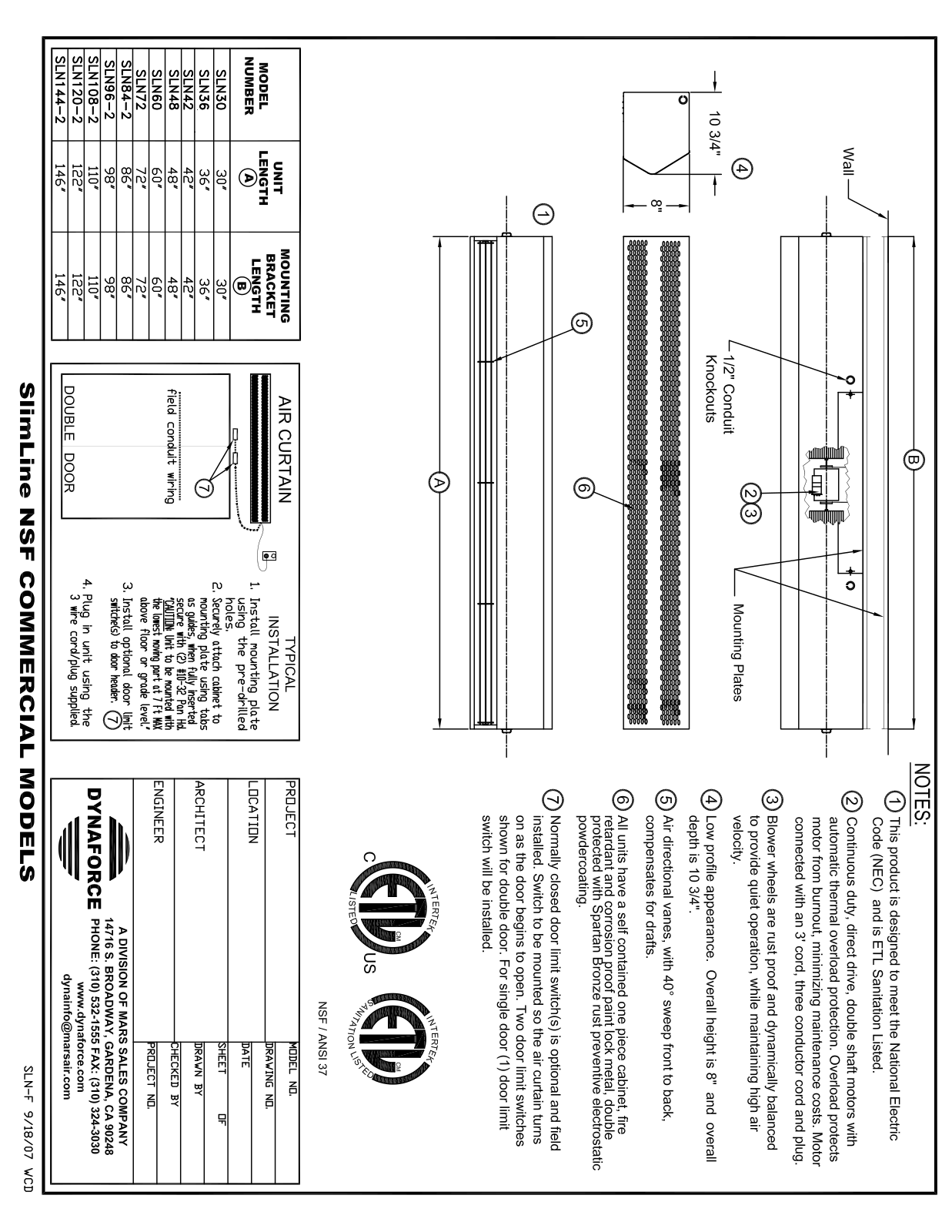 Mars Air SLN48 User Manual