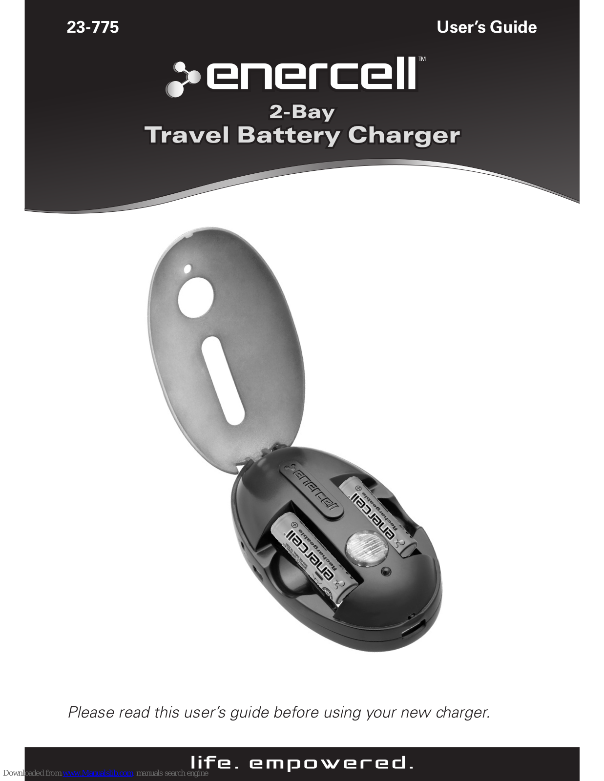 Enercell 2-BayTravel Battery Charger, 23-775 User Manual