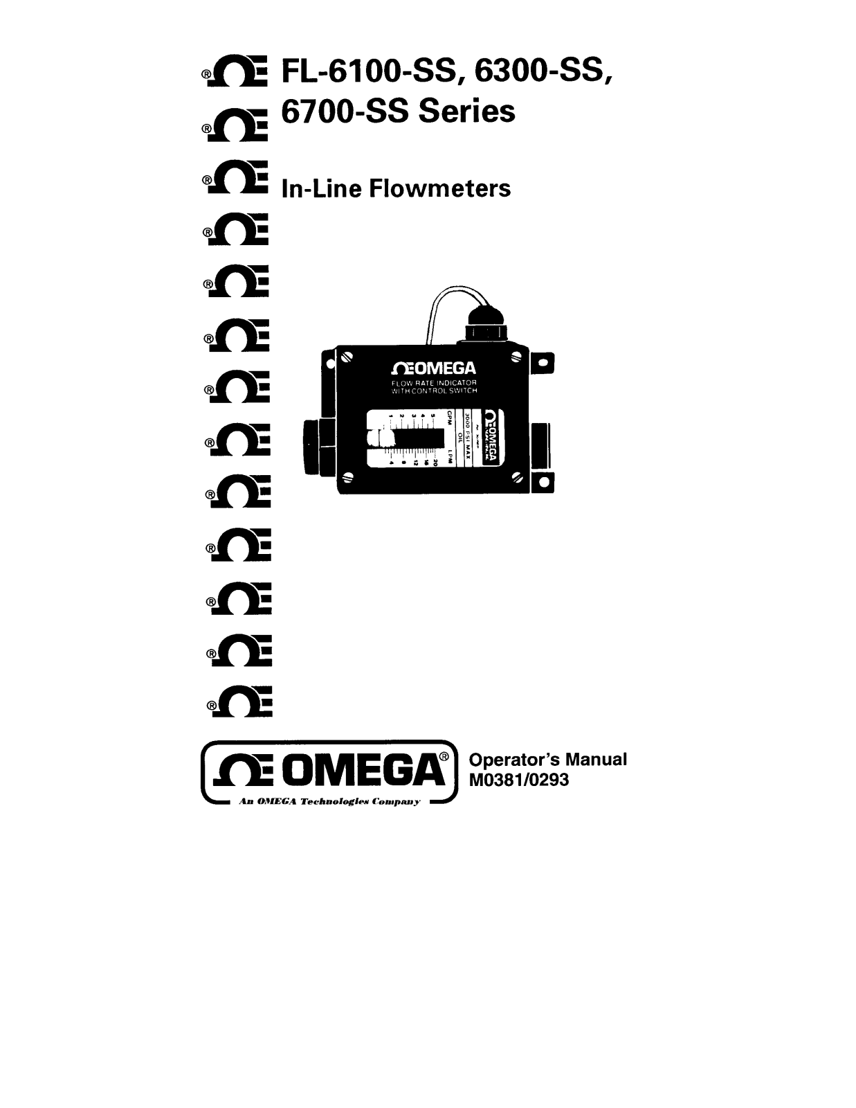 Omega Products FL-6101-SS Installation  Manual