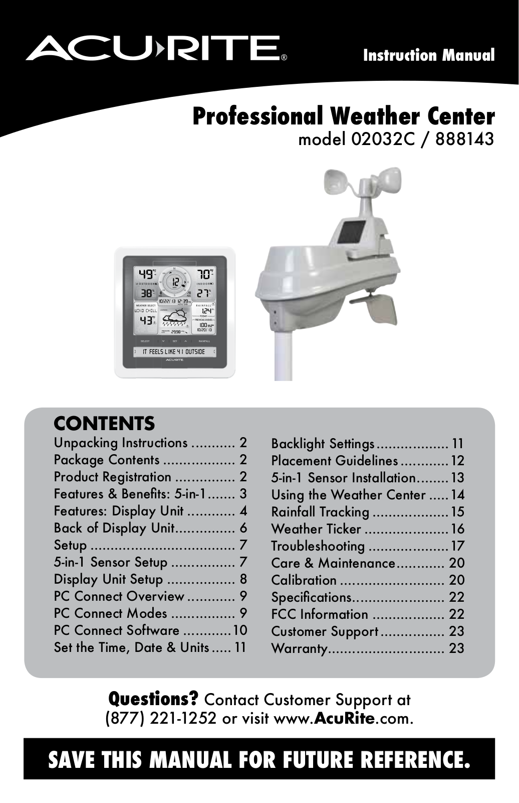 Acu-Rite 02032C - 888143 User Manual